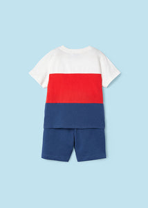 NEW SS24 Mayoral Boys Shorts Set Red/343609
