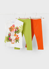 Load image into Gallery viewer, NEW SS24 Mayoral Girls 3 Piece Leggings Set Orange/17 3709