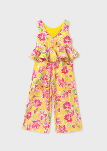 NEW SS24 Abel and Lula Girls Printed Jumpsuit Yellow 5265