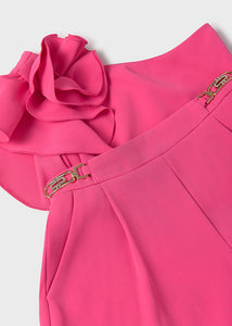 NEW SS24 Abel and Lula Girls Crepe Shorts Set Fuchsia Pink 5272