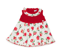Load image into Gallery viewer, NEW SS24 Juliana Girls Red Floral Half Knit Dress 24109