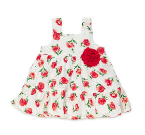 NEW SS24 Juliana Girls Red Floral Dress 24118