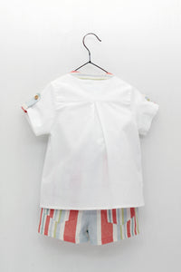 NEW SS24 Foque Boys Striped Shorts Set 2414932