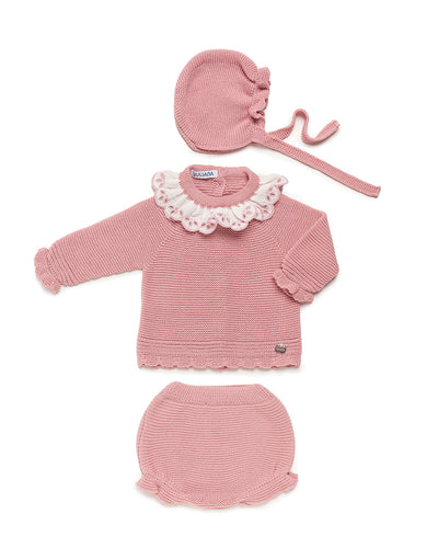 NEW AW24 Juliana Dusky Pink Knitted Jam Pants Outfit 24575