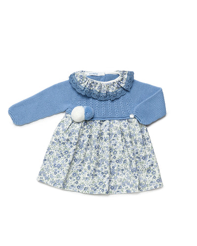 NEW AW24 Juliana Girls Blue Floral Dress 24639