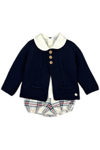 Load image into Gallery viewer, NEW AW24 Juliana Boys Navy Check 3 Piece Outfit 24766