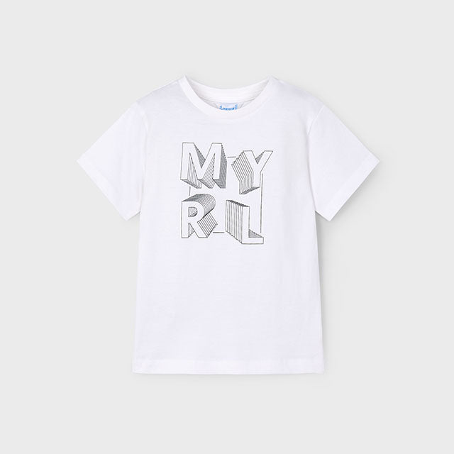 PRE ORDER - NEW SS25 Mayoral Boys T Shirt 170 White/28