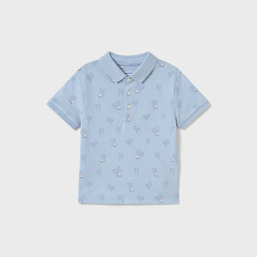 PRE ORDER - NEW SS25 Mayoral Boys Polo Top 1109 Sky/66