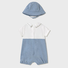 Load image into Gallery viewer, PRE ORDER - NEW SS25 Mayoral Baby Boys Romper with Hat 1605 Riveria/48