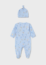 Load image into Gallery viewer, NEW SS25 Mayoral Baby Boys Babygrow with Hat 1706 Sky/93