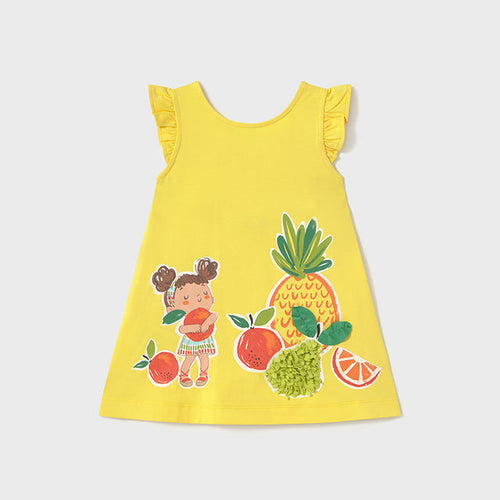 PRE ORDER - NEW SS25 Mayoral Girls Sun Dress 1927 Yellow/87