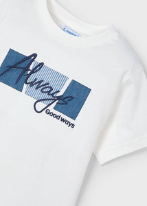 PRE ORDER - NEW SS25 Mayoral Boys T Shirt 3025 Cream/94