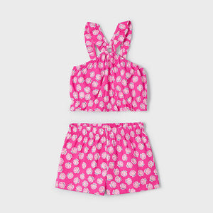 NEW SS25 Mayoral Girls Shorts Set 3212 Magenta/92