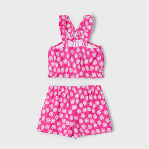 NEW SS25 Mayoral Girls Shorts Set 3212 Magenta/92