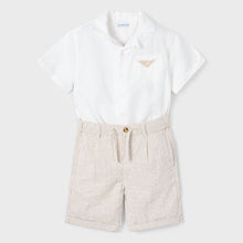 Load image into Gallery viewer, PRE ORDER - NEW SS25 Mayoral Boys Bermuda Shorts Set 3231 Cream/91