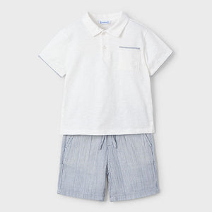 PRE ORDER - NEW SS25 Mayoral Boys Shorts Set 3232 Blue/36