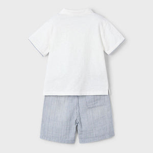 PRE ORDER - NEW SS25 Mayoral Boys Shorts Set 3232 Blue/36