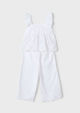 Load image into Gallery viewer, PRE ORDER - NEW SS25 Mayoral Girls Trouser Outfit 3561 White/50