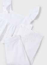 Load image into Gallery viewer, PRE ORDER - NEW SS25 Mayoral Girls Trouser Outfit 3561 White/50