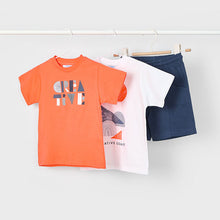 Load image into Gallery viewer, PRE ORDER - NEW SS25 Mayoral Boys 3 Piece Shorts Set 3602 Coral/76