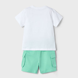 PRE ORDER - NEW SS25 Mayoral Boys Shorts Set 3605 Aqua/87