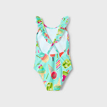 Load image into Gallery viewer, PRE ORDER - NEW SS25 Mayoral Girls Swimsuit 3719 Aqua/84