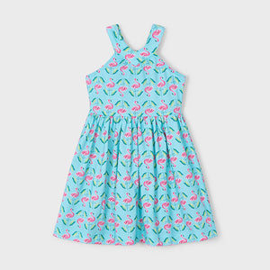 NEW SS25 Mayoral Girls Sun Dress 3938 Flamingos/39