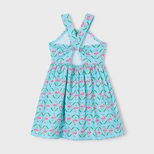 NEW SS25 Mayoral Girls Sun Dress 3938 Flamingos/39