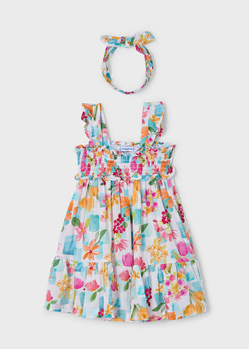 NEW SS25 Mayoral Girls Sun Dress 3939 Agate/45