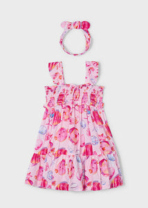 PRE ORDER - NEW SS25 Mayoral Girls Sun Dress 3939 Magenta/46