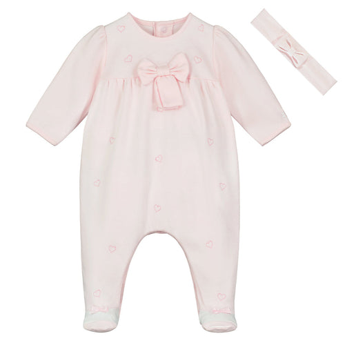 NEW AW24 Emile et Rose Flavia Bow Babygrow with Headband 2580