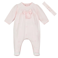 Load image into Gallery viewer, NEW SS24 Emile et Rose Pink Babygrow with Headband Flavia 2580