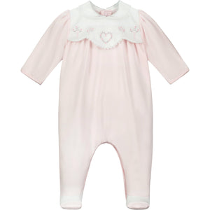 NEW SS24 Emile et Rose Pink Babygrow with Hat Fern 2581
