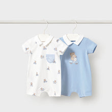 Load image into Gallery viewer, PRE ORDER - NEW SS26 Mayoral Baby Boys Twin Pack of Rompers 1715 Sky Blue/93