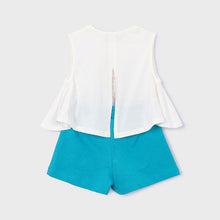 Load image into Gallery viewer, NEW SS26 Mayoral Girls Shorts Set 3228 Turquoise/70