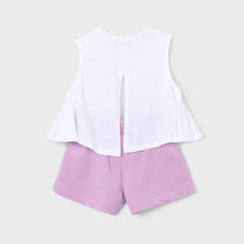 Load image into Gallery viewer, NEW SS26 Mayoral Girls Shorts Set 3228 Lilac/71