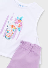 Load image into Gallery viewer, NEW SS26 Mayoral Girls Shorts Set 3228 Lilac/71