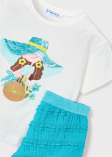 Load image into Gallery viewer, NEW SS26 Mayoral Girls Shorts Set 3231 Turquoise/74
