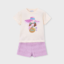 Load image into Gallery viewer, NEW SS26 Mayoral Girls Shorts Set 3231 Lilac/76