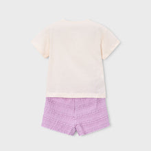 Load image into Gallery viewer, NEW SS26 Mayoral Girls Shorts Set 3231 Lilac/76