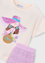 Load image into Gallery viewer, NEW SS26 Mayoral Girls Shorts Set 3231 Lilac/76