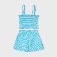 Load image into Gallery viewer, NEW SS26 Mayoral Girls Shorts Set 3232 Turquoise/80