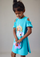 Load image into Gallery viewer, NEW SS26 Mayoral Girls Dress With Handbag 3941 Turquoise/11