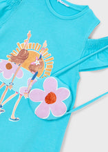 Load image into Gallery viewer, NEW SS26 Mayoral Girls Dress With Handbag 3941 Turquoise/11