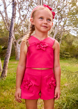 Load image into Gallery viewer, NEW SS26 Mayoral Girls Flower Shorts Set 3948 Pink/94