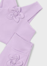 Load image into Gallery viewer, NEW SS26 Mayoral Girls Flower Shorts Set 3948 Lilac/95