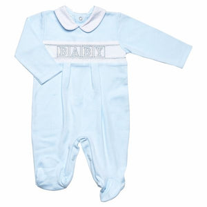 NEW SS24 Spanish Blue Baby Babygrow 8869