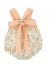 Load image into Gallery viewer, NEW SS24 Calamaro Girls Peach Floral Romper 32427