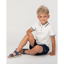 Load image into Gallery viewer, NEW SS24 Caramelo Boys Shorts Set IVORY/NAVY 328508