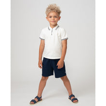 Load image into Gallery viewer, NEW SS24 Caramelo Boys Shorts Set IVORY/NAVY 328508